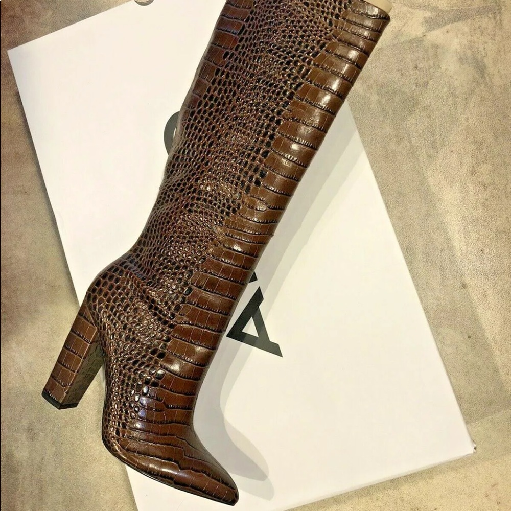 NEW Aldo Women's Ibilia Pointed Toe Knee High Boots, Medium Brown, US Size 5